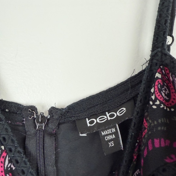 Vintage Y2K bebe 100% Silk Paisley Ruffle Maxi
Fairy Whimsigoth Boho Slip Dress - Picture 4 of 8